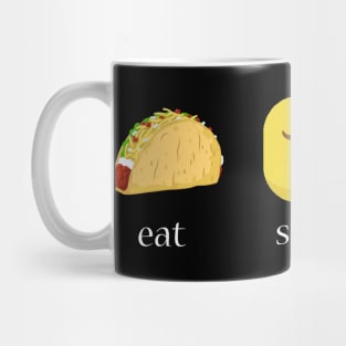 Eat sleep golf repeat emoji emoticons graphic Mug